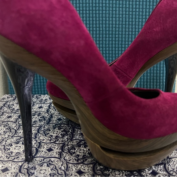 “Jessica Simpson Colie Cranberry Suede Heels - Size, Gently Used!” - Picture 2 of 8